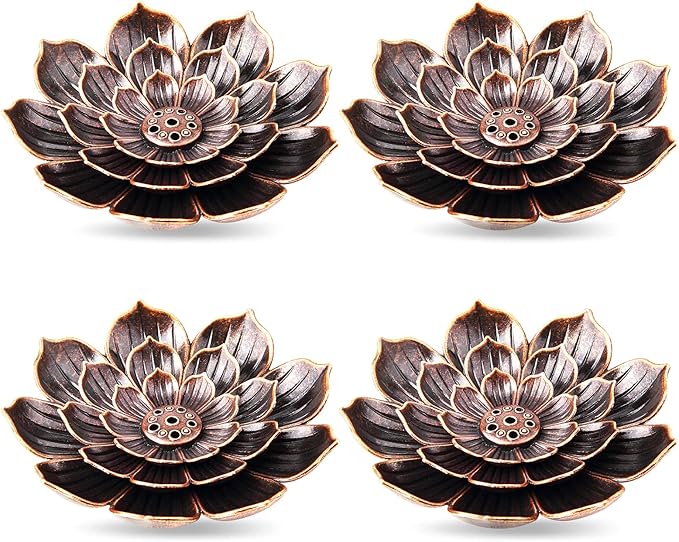 4Pack Incense Holder Cone Incense Burner Holder with Ash Catcher for Home Office Fragrance Accessories