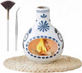 Handmade Ceramic Palo Santo Holder – Suitable for Burning Sage & Palo Santo - Mini Chimenea-Style Burner, an Incense Burner for Spiritual Meditation, Yoga or Home Decoration