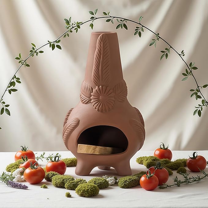 Handmade Terracotta Palo Santo Holder – Suitable for Burning Sage & Palo Santo - Mexican-Style Chimney Incense Burner, an Incense Burner for Spiritual Meditation, Yoga or Home Decoration