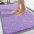 OLANLY Bathroom Rugs 34x21, Extra Soft Absorbent Chenille Bath Rugs, Rubber Backing Quick Dry, Machine Washable Bath Mats for Bathroom Floor, Tub and Shower, Home Decor Accessories, Lavender