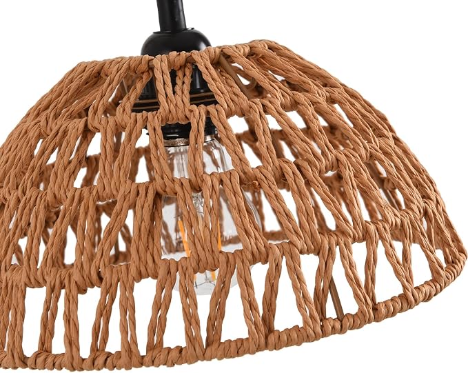 Plug in Wall Sconce,Farmhouse Wicker Wall Lamp Plug in,Hand Woven Rattan Wall Light Farmhouse Rustic Boho Sconces Wall Lighting for Living Room Bedroom