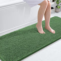 OLANLY Bathroom Runner Rugs 70x24, Soft Absorbent Chenille Bath Rugs, Rubber Backing Quick Dry, Machine Washable Long Bath Mats for Bathroom Floor, Tub and Shower, Home Decor Accessories, Olive Green