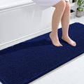 OLANLY Bathroom Runner Rugs 70x24, Extra Soft Absorbent Chenille Bath Rugs, Rubber Backing Quick Dry, Machine Washable Long Bath Mats for Bathroom Floor, Tub and Shower, Home Decor Accessories, Navy