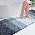 OLANLY Bathroom Runner Rugs Mat 70x24, Extra Soft Absorbent Microfiber Bath Rugs, Rubber Backing, Quick Dry, Washable Long Bath Mats for Bathroom, Tub and Shower, Home Decor Accessories, Airy Blue
