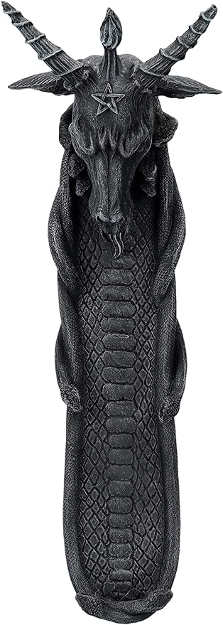 Pacific Giftware Baphomet Incense Burner, Resin Gothic Collectible Statue of Goat with Snakes, 11.25 Inches x 3.75 Inches x 3.5 inches