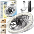 Low Profile Screw in Ceiling Fan Light, 2200LM Dimmable Light Socket Fan with Remote Control and Extender, Small Light Bulb Fan Combo for Recessed, Laundry Room, Closet, Garage, Basement, Pantry