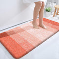 OLANLY Large Bathroom Rugs Mat 45x27, Extra Soft Absorbent Microfiber Bath Rugs, Rubber Backing, Quick Dry, Machine Washable Bath Mats for Bathroom Floor, Tub and Shower, Home Decor Accessories, Coral