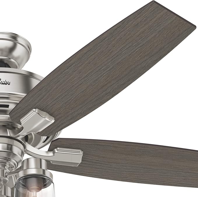 Hunter Bennett, Indoor, Ceiling Fan, Quiet, 52 inch, Brushed Nickel