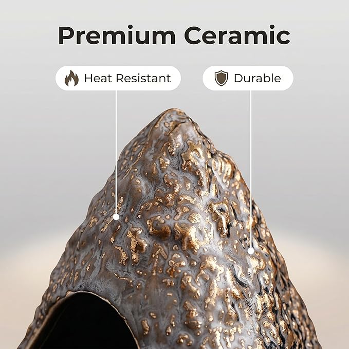 Palo Santo Burner Chimney,Mini Chiminea Incense Burner,Ceramic Incense Holder for Palo Santo Sticks,Sage, Cone Burning,Applicable to Yoga Spa Aromatherapy Meditation