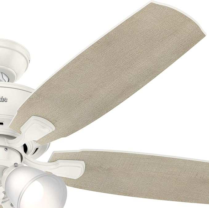 Hunter Amberlin, Indoor, Ceiling Fan, with LED Lights, 52 inch, Fresh White