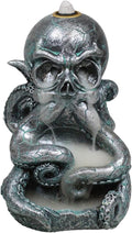 Ebros Gift Nautical Marine Cthulhu Octopus Tentacles Skull Sea Monster Backflow Incense Cone Burner Figurine Home Aromatherapy Fragrance Holder