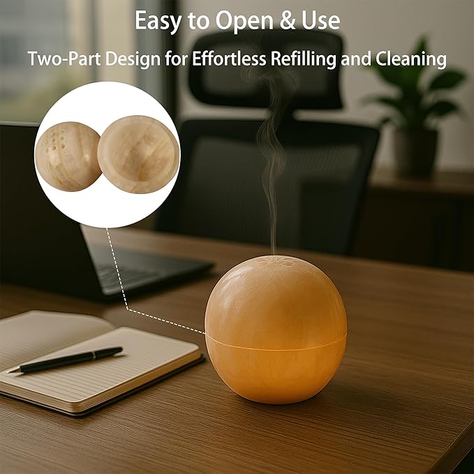 Natural Stone Sphere Incense Holder: 4" D Luxury Handmade Aromatherapy Burner for Meditation, Yoga & Home Décor, Multi-Hole Design, Pink Onyx