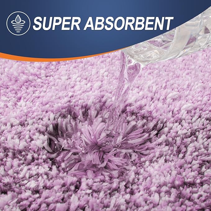 OLANLY Small Bathroom Rugs Mat 24x16, Extra Soft Absorbent Microfiber Bath Rugs, Rubber Backing, Quick Dry, Washable Bath Mat for Bathroom Floor, Tub and Shower, Home Decor Accessories, Pinkish-Purple