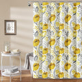 Lush Decor Poppy Garden Shower Curtain, Yellow & White, 72" x 72"