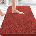 OLANLY Bathroom Rugs 36x24, Extra Soft Absorbent Chenille Bath Rugs, Rubber Backing Quick Dry, Machine Washable Bath Mats for Bathroom Floor, Tub and Shower, Home Decor Accessories, Rustic Terracotta