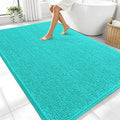 OLANLY Large Bathroom Rugs 70x46, Extra Soft Absorbent Chenille Bath Rugs, Rubber Backing Quick Dry, Machine Washable Bath Mats for Bathroom Floor, Tub and Shower, Home Decor Accessories, Teal