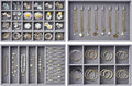 Velvet Jewelry Drawer Organizer Trays – Large Grey Stackable Jewelry Storage Inserts Set, 4-Layer Jewelry Tray Set for Earrings, Rings, Necklaces, Bracelets with Removable Dividers for Dresser, Vanity