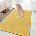 OLANLY Large Bathroom Rugs 59x35, Extra Soft Absorbent Chenille Bath Rugs, Rubber Backing Quick Dry, Machine Washable Bath Mats for Bathroom Floor, Tub and Shower, Home Decor Accessories, Yellow
