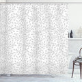 Ambesonne Nature Shower Curtain, Leaf Branches in Simplistic Minimalist Woody Plants Forest Garden, Cloth Fabric Bathroom Decor Set with Hooks, 69" W x 70" L, Pearl Grey