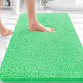 OLANLY Bathroom Rugs 32x20, Extra Soft Absorbent Chenille Bath Rugs, Rubber Backing Quick Dry, Machine Washable Bath Mats for Bathroom Floor, Tub and Shower, Home Decor Accessories, Mint Green