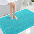 OLANLY Large Bathroom Rugs 44x32, Extra Soft Absorbent Chenille Bath Rugs, Rubber Backing Quick Dry, Machine Washable Bath Mats for Bathroom Floor, Tub and Shower, Home Decor Accessories, Aqua Sky