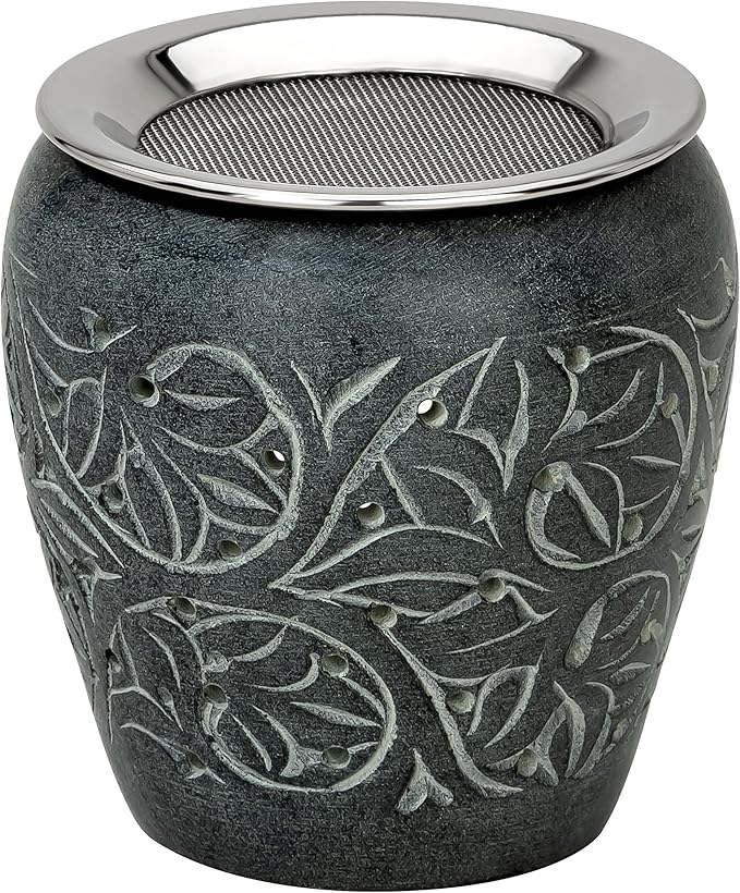 Incense Burner/Incense Holder Made from Soapstone to use with tealight Height 3.15 inch