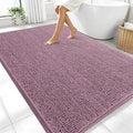 OLANLY Large Bathroom Rugs 70x46, Extra Soft Absorbent Chenille Bath Rugs, Rubber Backing Quick Dry, Machine Washable Bath Mats for Bathroom Floor, Tub and Shower, Home Decor Accessories, Deep Plum
