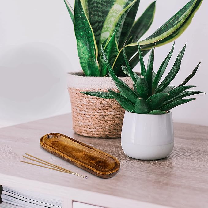 AAKRITI Wooden Incense Holder Wood | Exclusive 2-in-1 Multitasking Design | Natural & 100% Eco-Friendly | Perfect for Housewarming, Christmas, Birthday, (Natural Tray)…