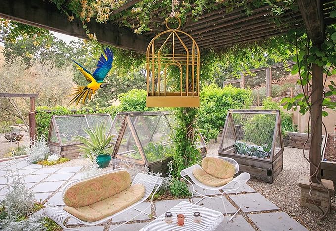 Portable Metal Mosquito Coil Holder Incense Holder Retro Incense Coil Burner, Hanging Bird Cage Outdoor Home Garden Decor for Bar Courtyard Office Desktop