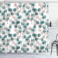 Ambesonne Nature Shower Curtain, Soft Colored Bay Leaf Watercolor Branches Growth Essence Image Print, Cloth Fabric Bathroom Decor Set with Hooks, 69" W x 75" L, Almond Green