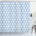 Ambesonne Abstract Shower Curtain, Flower of Life Traditional Alchemy Disc Cosmos Pattern, Cloth Fabric Bathroom Decor Set with Hooks, 69" W x 84" L, Pale White