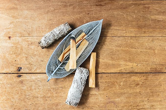 Triloka Large Recycled Aluminum Leaf Incense Holder