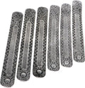 Hosley Set of 6 Metal Incense Stick Holder 9.5" Long, Ash Catcher-Silver Finish Ideal Gift for Wedding, Aromatherapy, Zen, Spa, Reiki, Meditation