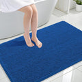 OLANLY Large Bathroom Rugs 44x32, Soft Absorbent Chenille Bath Rugs, Rubber Backing Quick Dry, Machine Washable Bath Mats for Bathroom Floor, Tub and Shower, Home Decor Accessories, Deep Navy Blue
