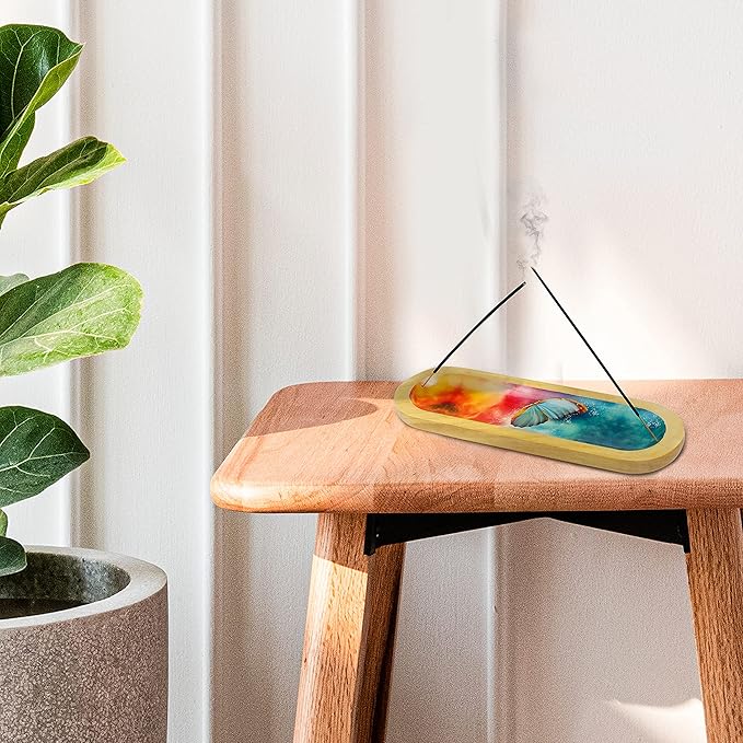 AAKRITI Wooden Incense Holder Wood | Exclusive 2-in-1 Multitasking Design | Natural & 100% Eco-Friendly | Perfect for Housewarming, Christmas, Birthday, (Freedom)……