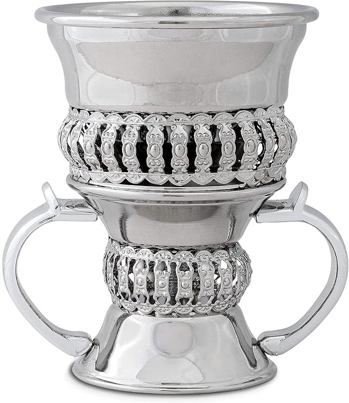 AM Regal Metal Incense Burner - Bakhoor Burner Mubkhara – Frankincense Resin Burner - Ideal for Yoga, Spa & Aromatherapy (Silver)