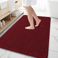 OLANLY Large Bathroom Rugs 59x35, Extra Soft Absorbent Chenille Bath Rugs, Rubber Backing Quick Dry, Machine Washable Bath Mats for Bathroom Floor, Tub and Shower, Home Decor Accessories, Burgundy