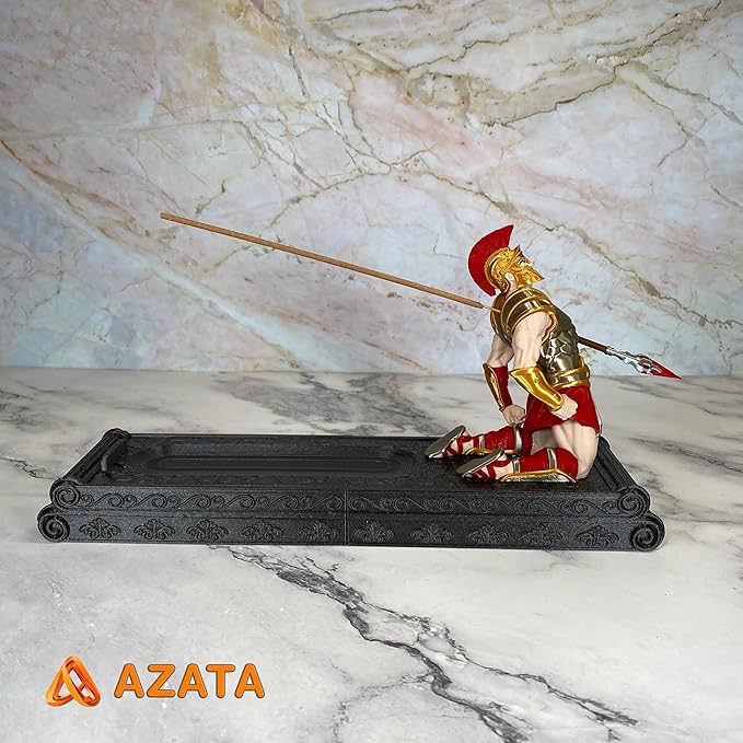 Roman Warrior Incense Holder & Ashtray Box – Ancient Greek Spartan Decor Statue Incense Burner with Historical Warrior Aesthetic, an Artifact of Ancient Betrayal and Valor