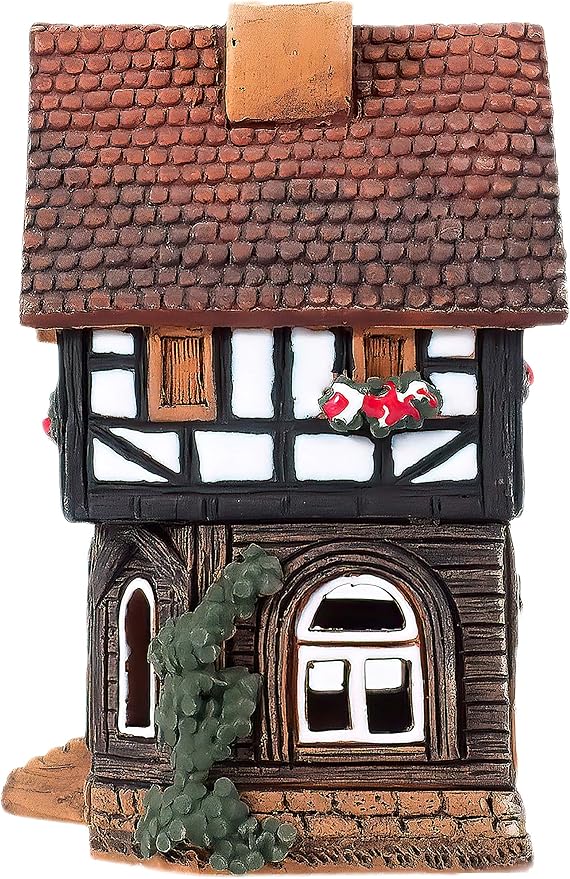 Ceramic Houses and Villages Collection - Handmade House Collectible Miniature of Historic House in Lauterbach Germany - Cone Incense Holder Room Decor Incense Burner S19-6