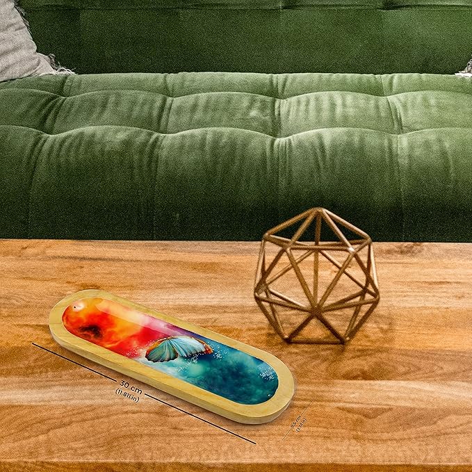 AAKRITI Wooden Incense Holder Wood | Exclusive 2-in-1 Multitasking Design | Natural & 100% Eco-Friendly | Perfect for Housewarming, Christmas, Birthday, (Freedom)……