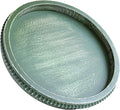 Hrastany Round Green Wood Decorative Tray, Coffee Table Tray for Ottoman