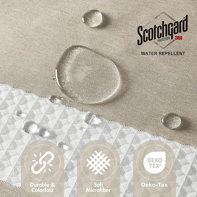Madison Park Shower Curtain, Waffle Weave, Pieced Design Fabric Shower Curtain with 3M Scotchgard Moisture Management, Premium Spa Quality Modern Shower Curtains for Bathroom, Tall 72"x84" Taupe