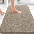 OLANLY Bathroom Rugs 32x20, Extra Soft Absorbent Chenille Bath Rugs, Rubber Backing Quick Dry, Machine Washable Bath Mats for Bathroom Floor, Tub and Shower, Home Decor Accessories, Warm Taupe