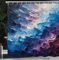Ambesonne Purple Shower Curtain, Oil Painting Look Print of Abstract Surreal Art with Dreamy Rave Tones, Cloth Fabric Bathroom Decor Set with Hooks, 69" W x 70" L, Pale Lilac and Sea Blue