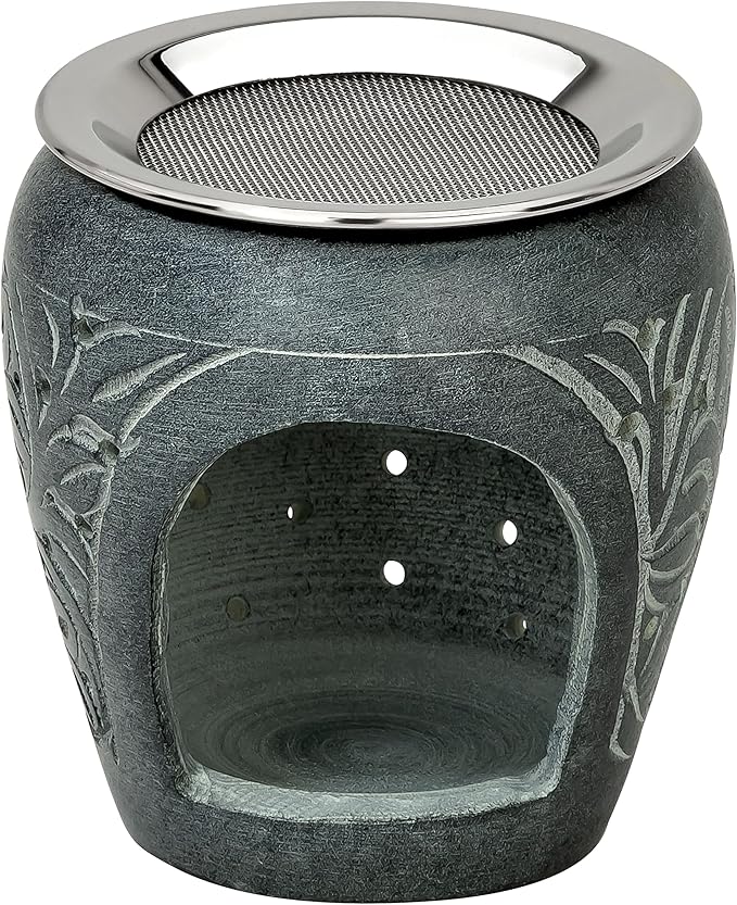 Incense Burner/Incense Holder Made from Soapstone to use with tealight Height 3.15 inch