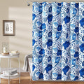 Lush Decor Poppy Garden Shower Curtain Single 72" W x 72" L Blue - Floral Shower Curtains for Bathroom - Colorful Bathroom Curtain - Cottage Core Decor