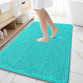 OLANLY Large Bathroom Rugs 59x35, Extra Soft Absorbent Chenille Bath Rugs, Rubber Backing Quick Dry, Machine Washable Bath Mats for Bathroom Floor, Tub and Shower, Home Decor Accessories, Teal