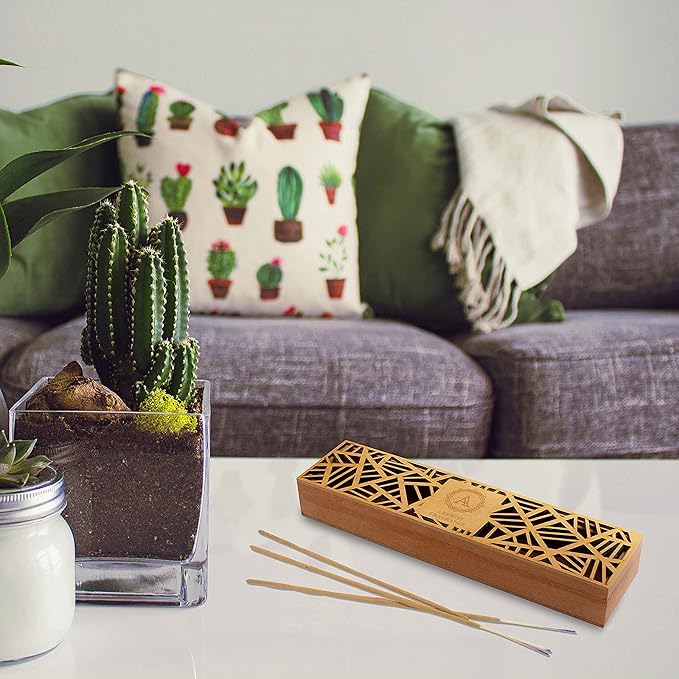 Aakriti Premium Wooden Handmade Incense Holder Incense Burner Aromatherapy Ornament Home Decor Meditation Yoga (Zig Zag)…