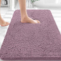OLANLY Bathroom Rugs 32x20, Extra Soft Absorbent Chenille Bath Rugs, Rubber Backing Quick Dry, Machine Washable Bath Mats for Bathroom Floor, Tub and Shower, Home Decor Accessories, Deep Plum