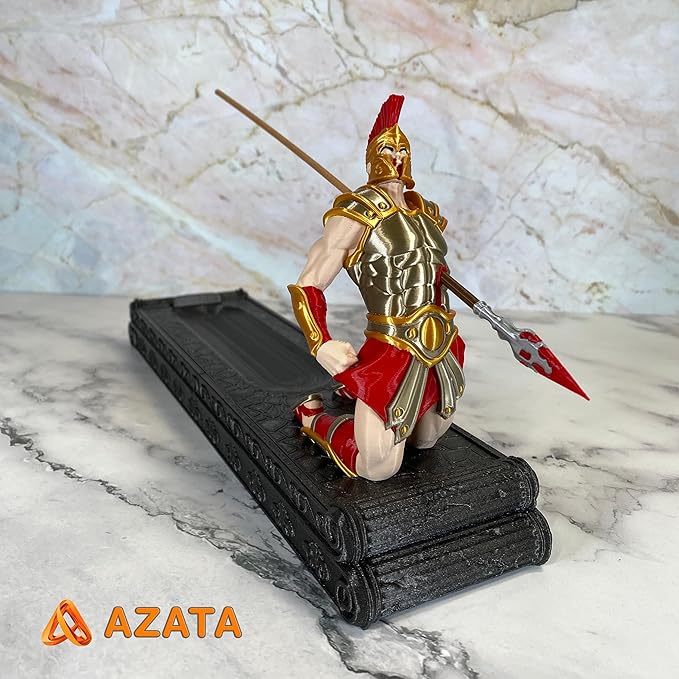 Roman Warrior Incense Holder & Ashtray Box – Ancient Greek Spartan Decor Statue Incense Burner with Historical Warrior Aesthetic, an Artifact of Ancient Betrayal and Valor